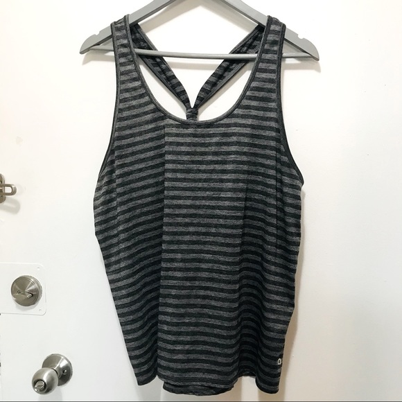 Reitmans Tops - Hyba women’s racerback tank top gray stripe